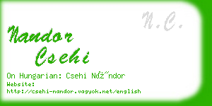 nandor csehi business card